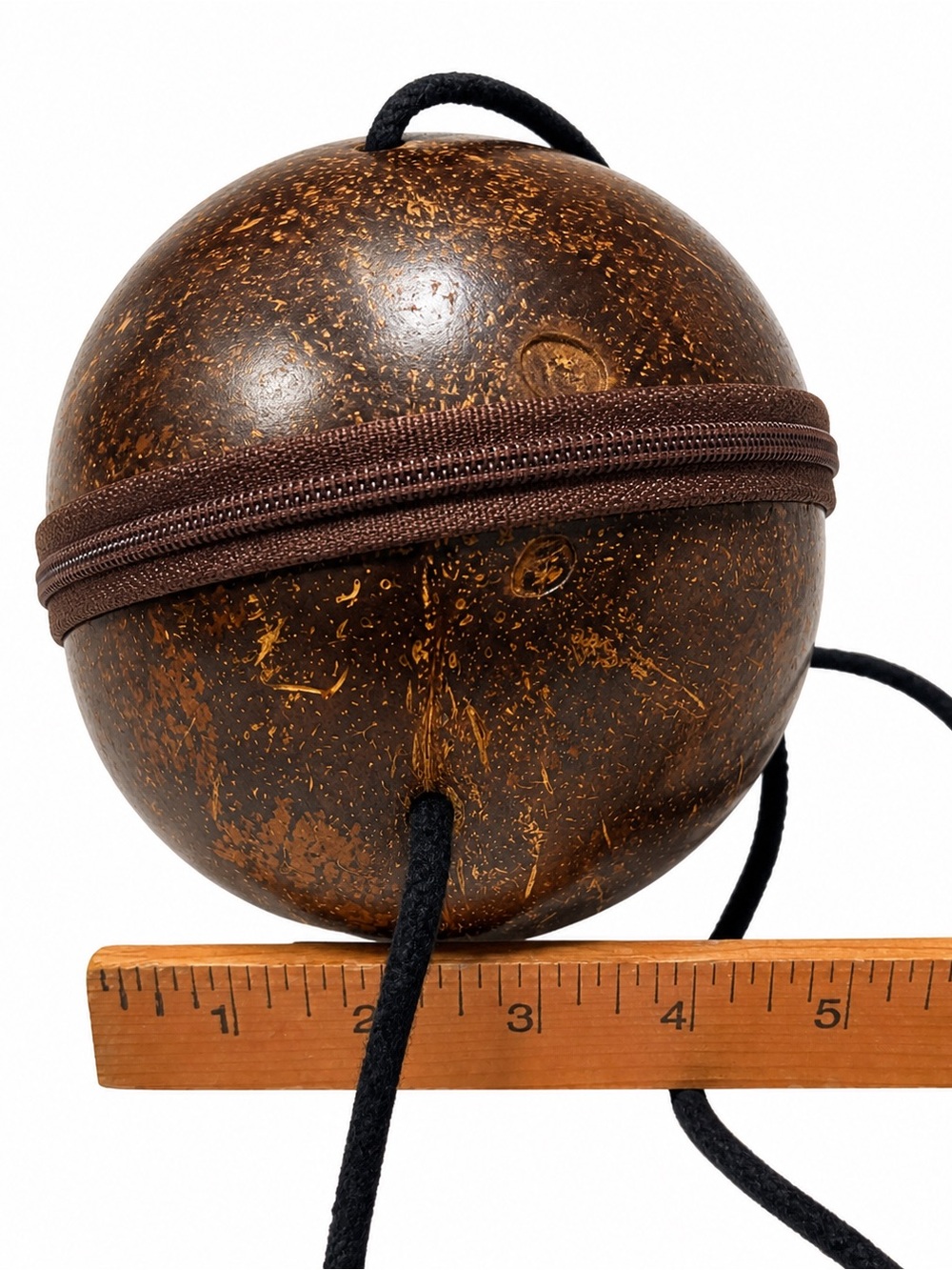 Boho Tropical Vintage Coconut Shell Purse - Brown - Picture 5 of 5